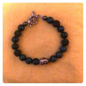 Gemstone & lava bead bracelet for essential oils.